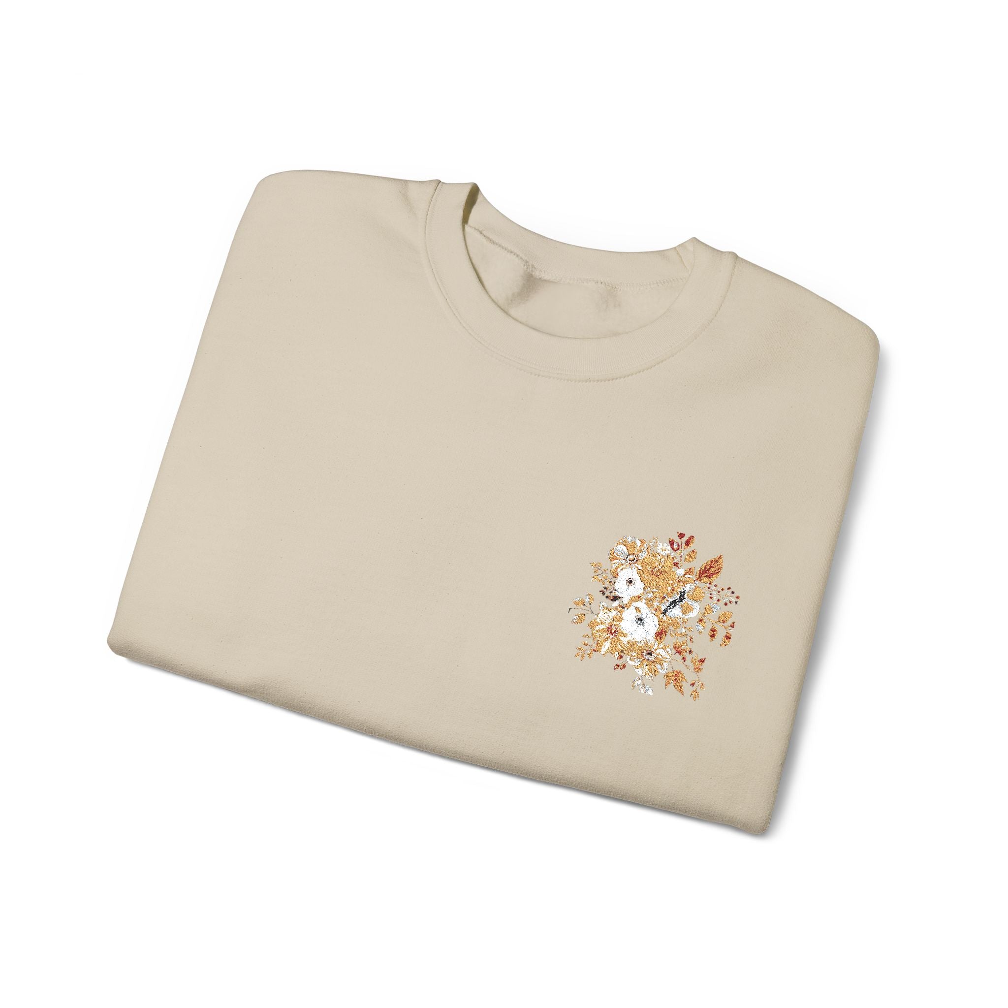 Womens Floral Embroidered Crewneck