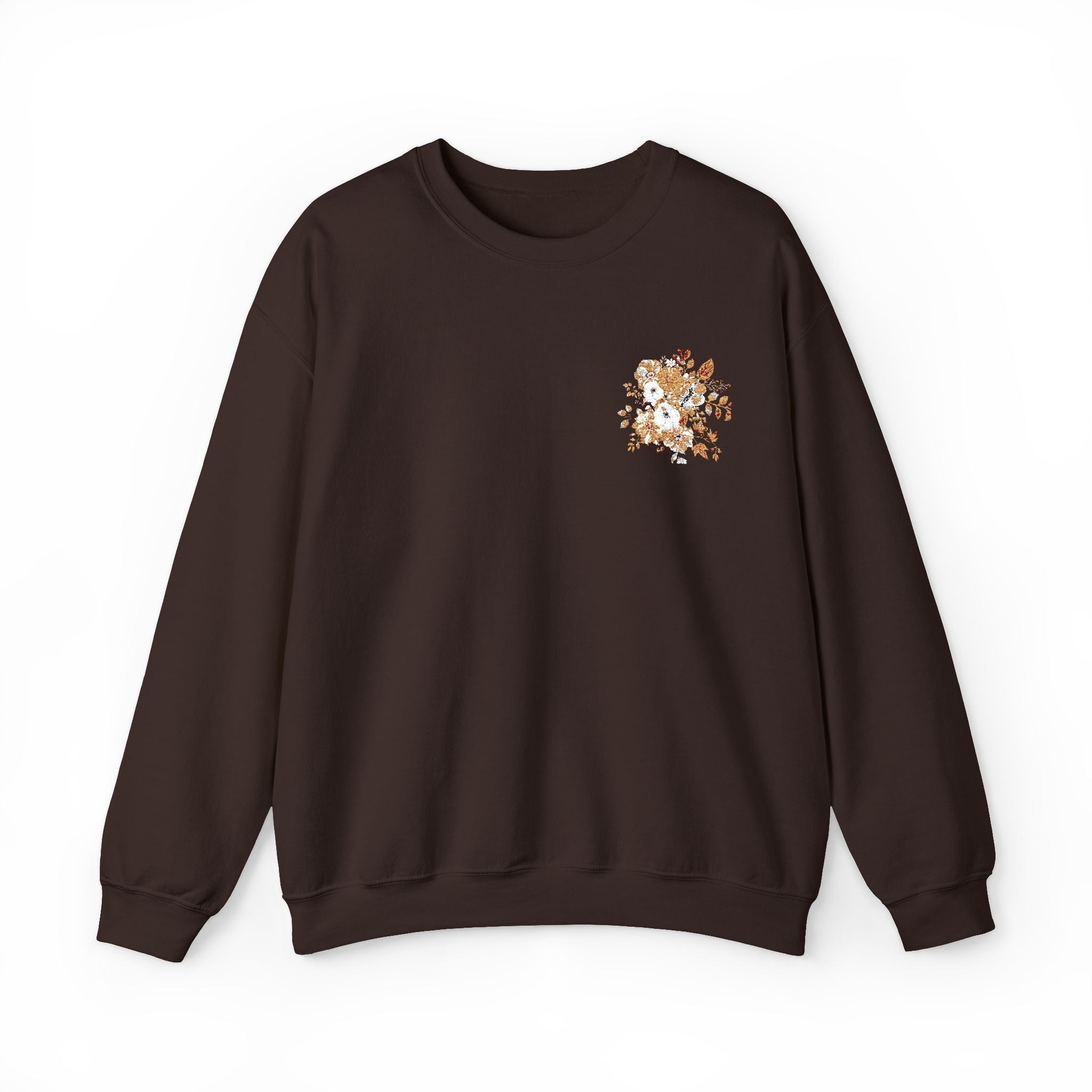 Womens Floral Embroidered Crewneck