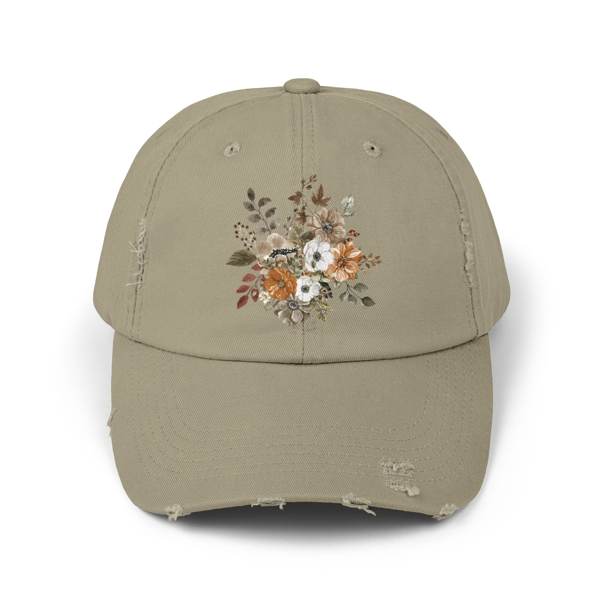 Floral Embroidered Baseball Hat