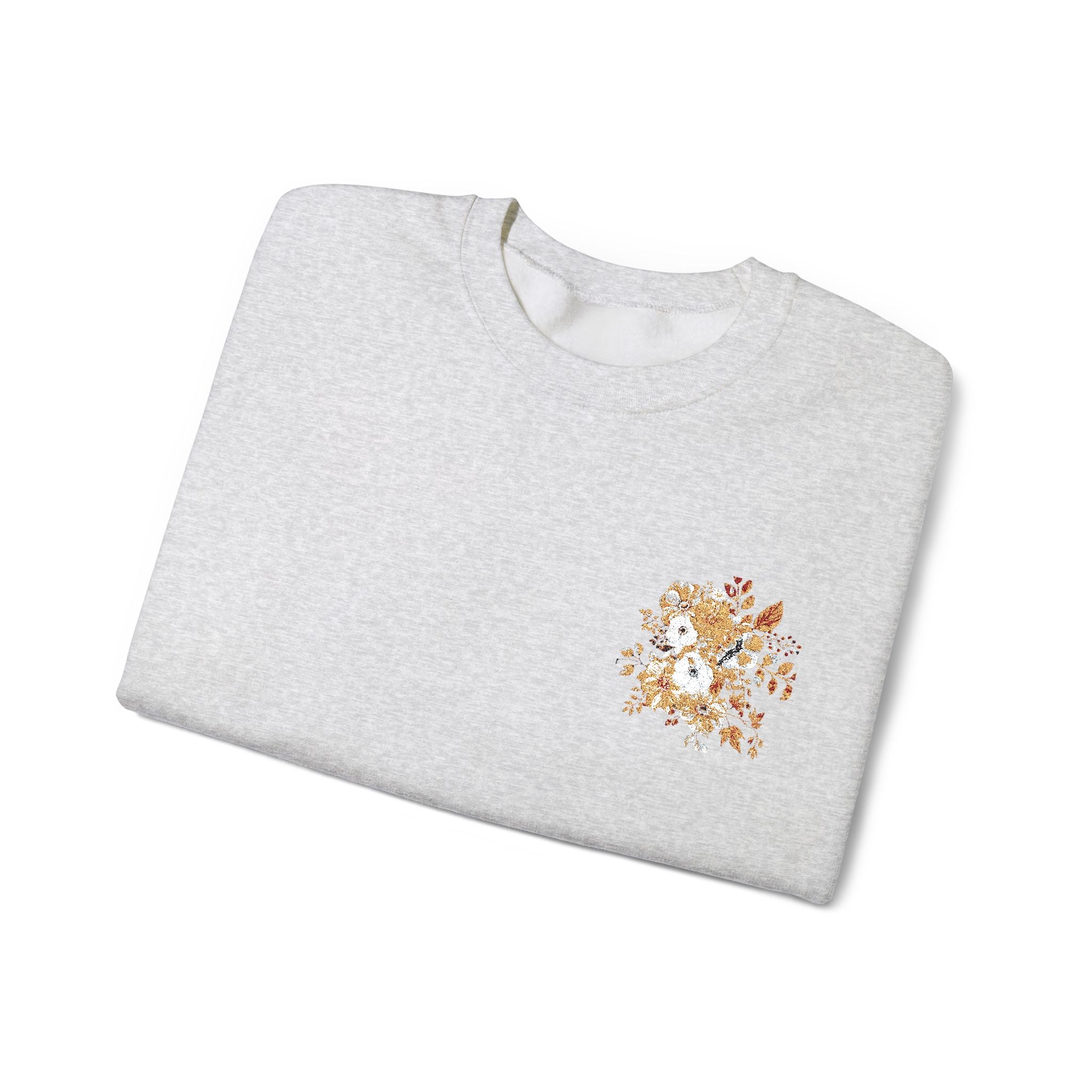 Womens Floral Embroidered Crewneck