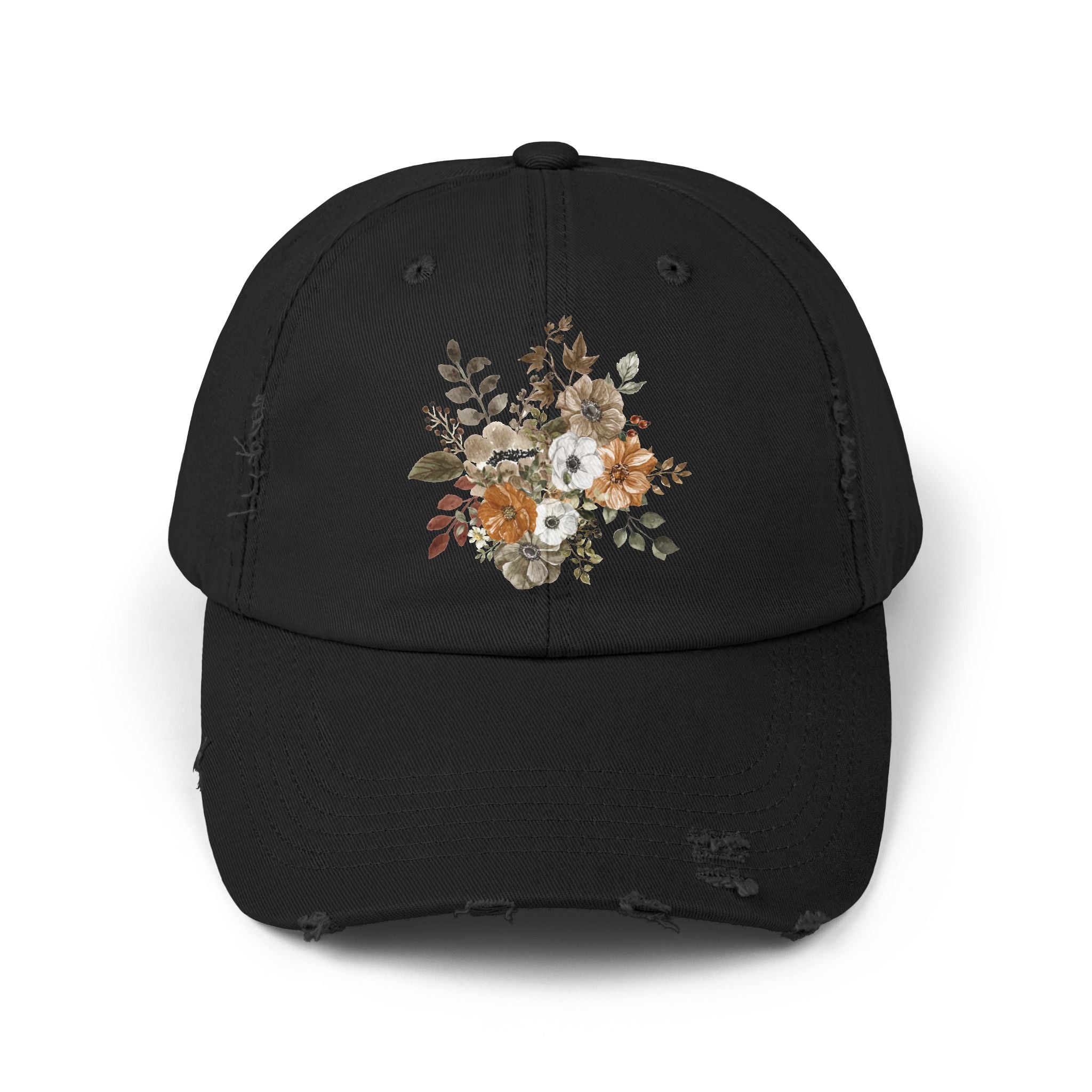 Floral Embroidered Baseball Hat