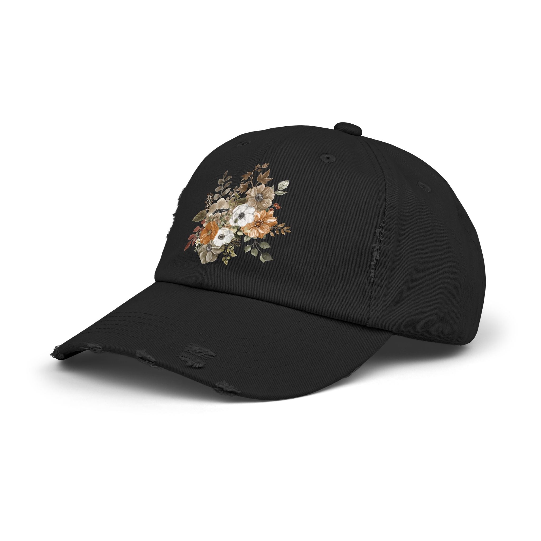Floral Embroidered Baseball Hat