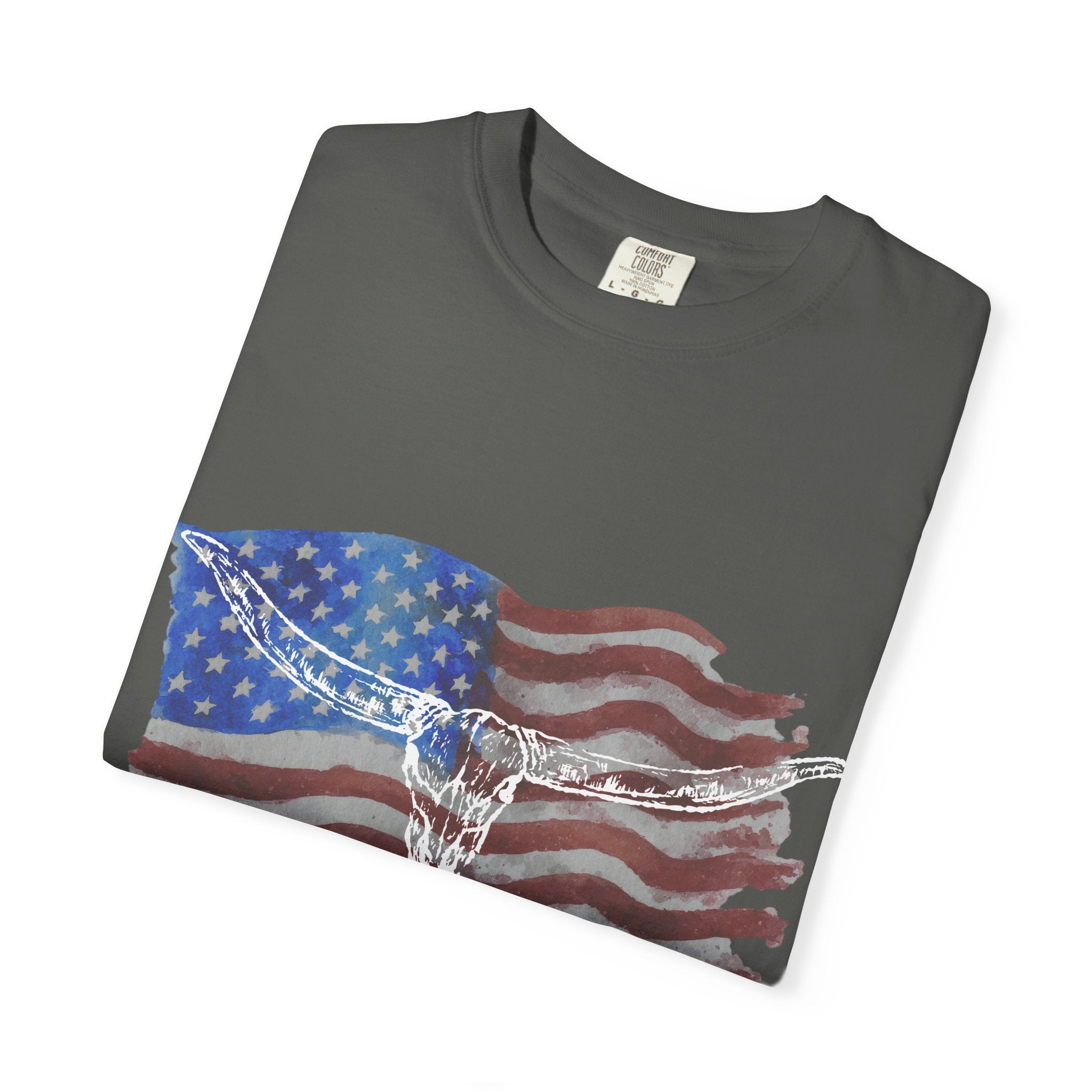 Unisex American Flag Longhorn T-Shirt