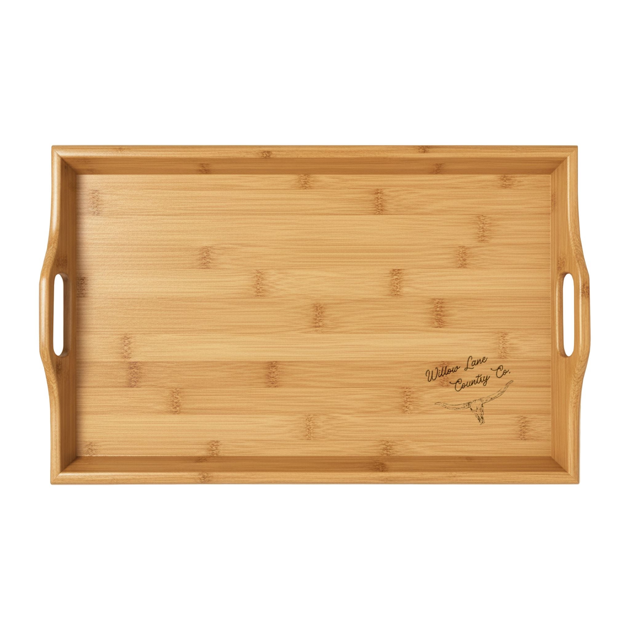 Farmhouse Engraved Bamboo Serving Tray