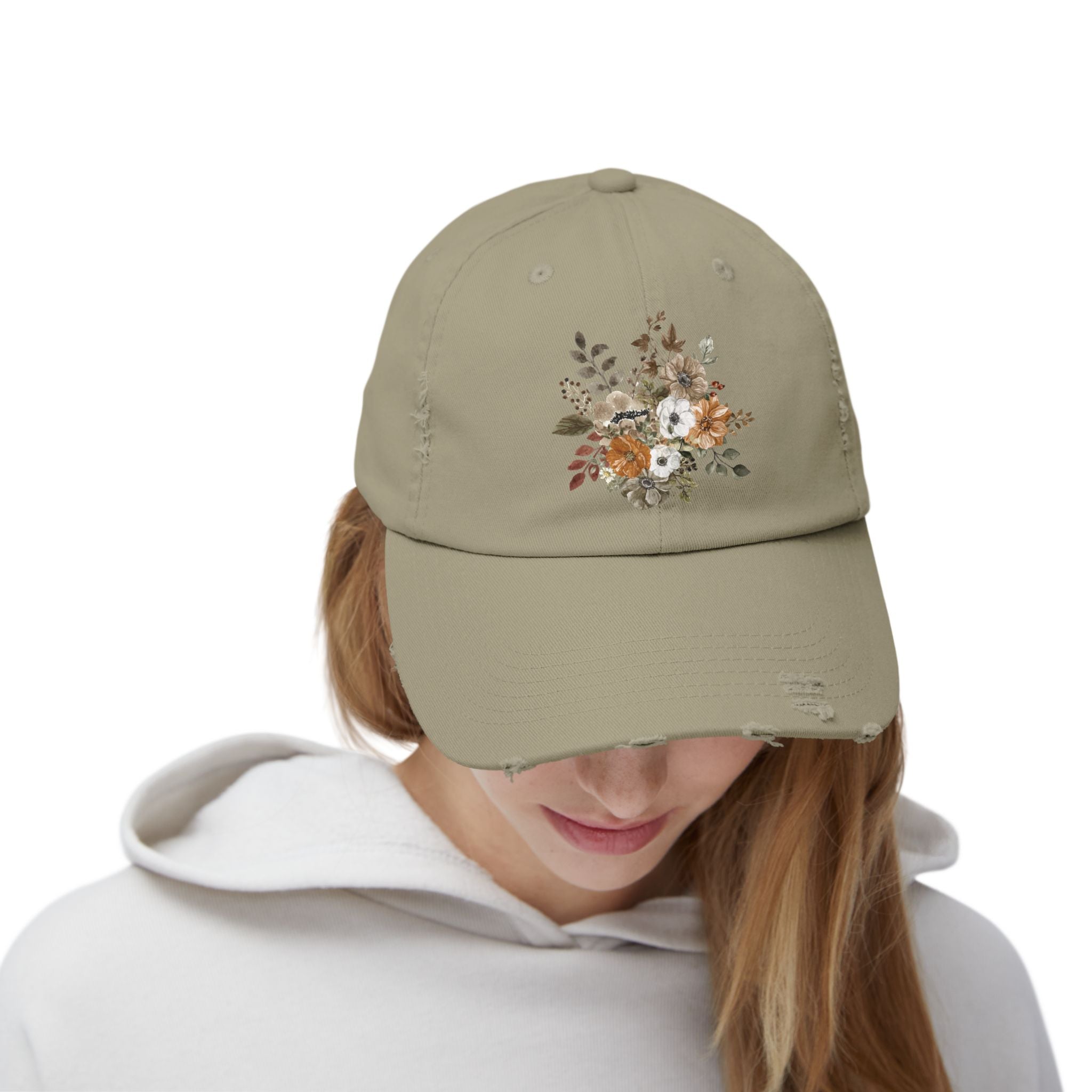 Floral Embroidered Baseball Hat
