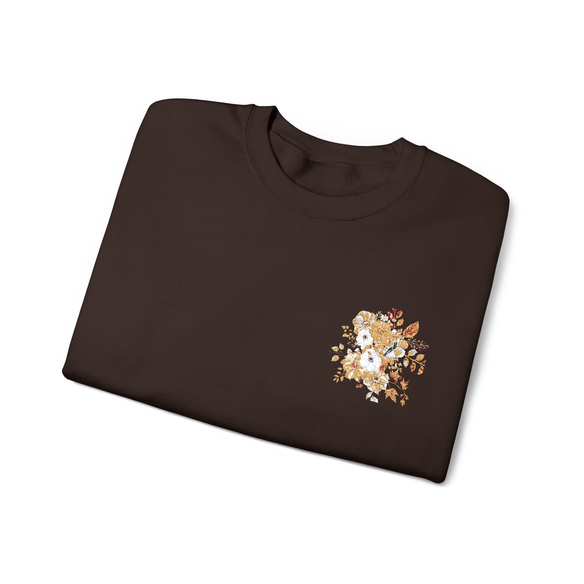 Womens Floral Embroidered Crewneck