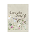 Western Longhorn Microfiber Throw Blanket - Floral Blanket - Boho Throw Blanket
