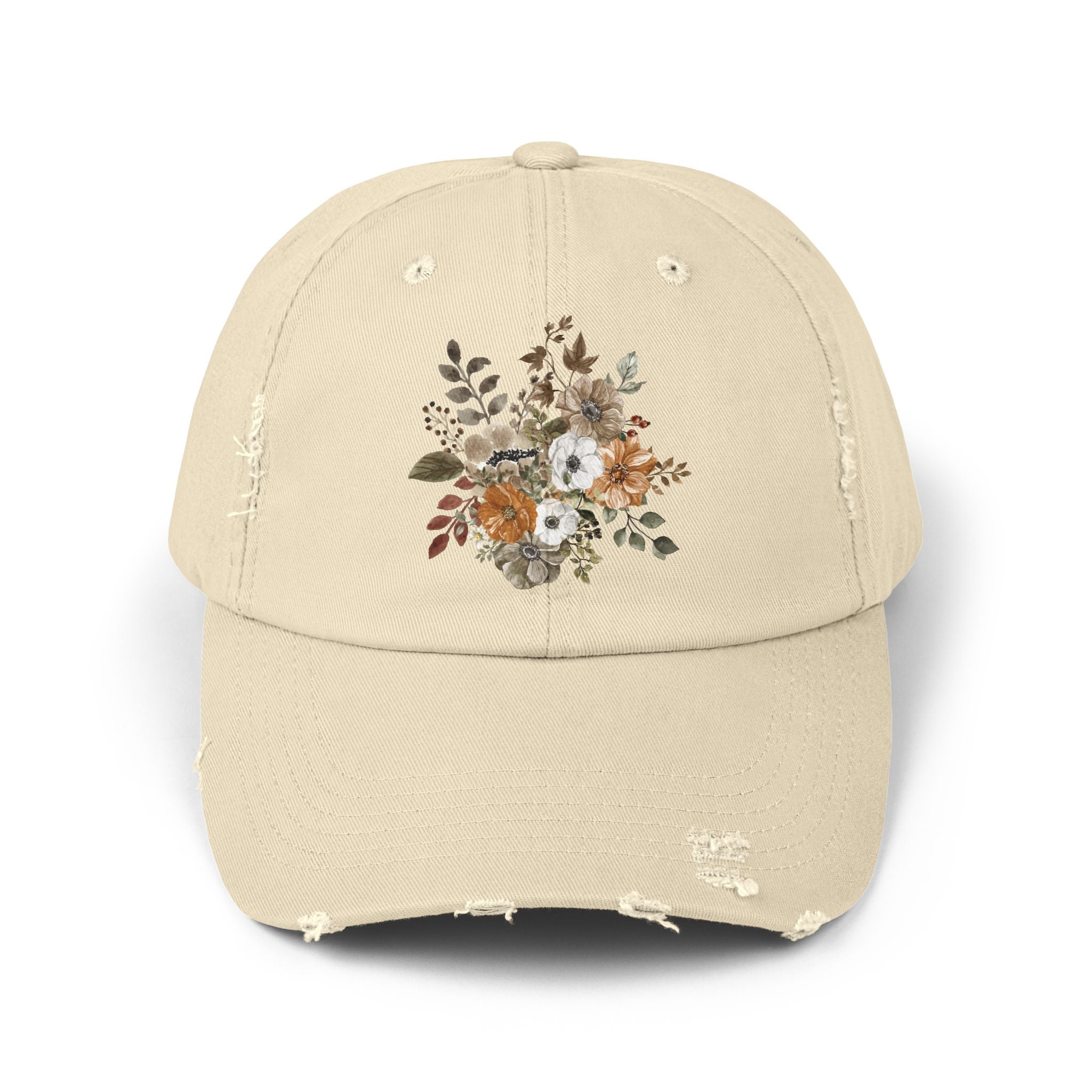 Floral Embroidered Baseball Hat