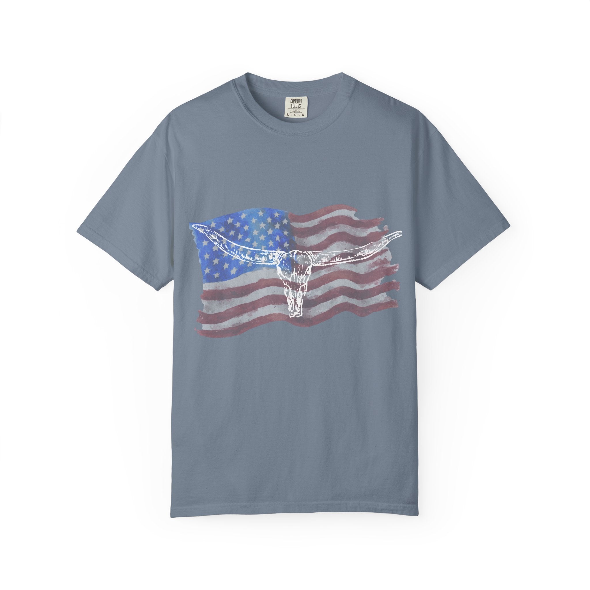 Unisex American Flag Longhorn T-Shirt