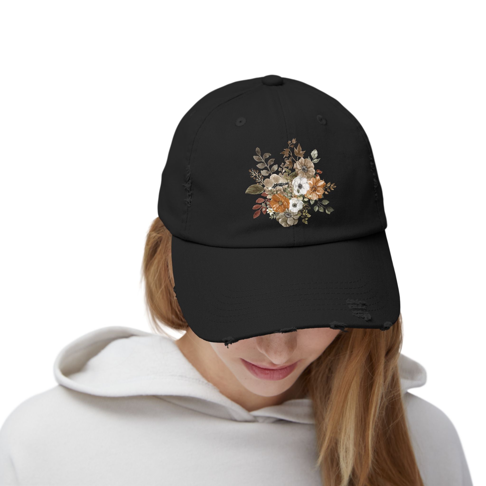Floral Embroidered Baseball Hat