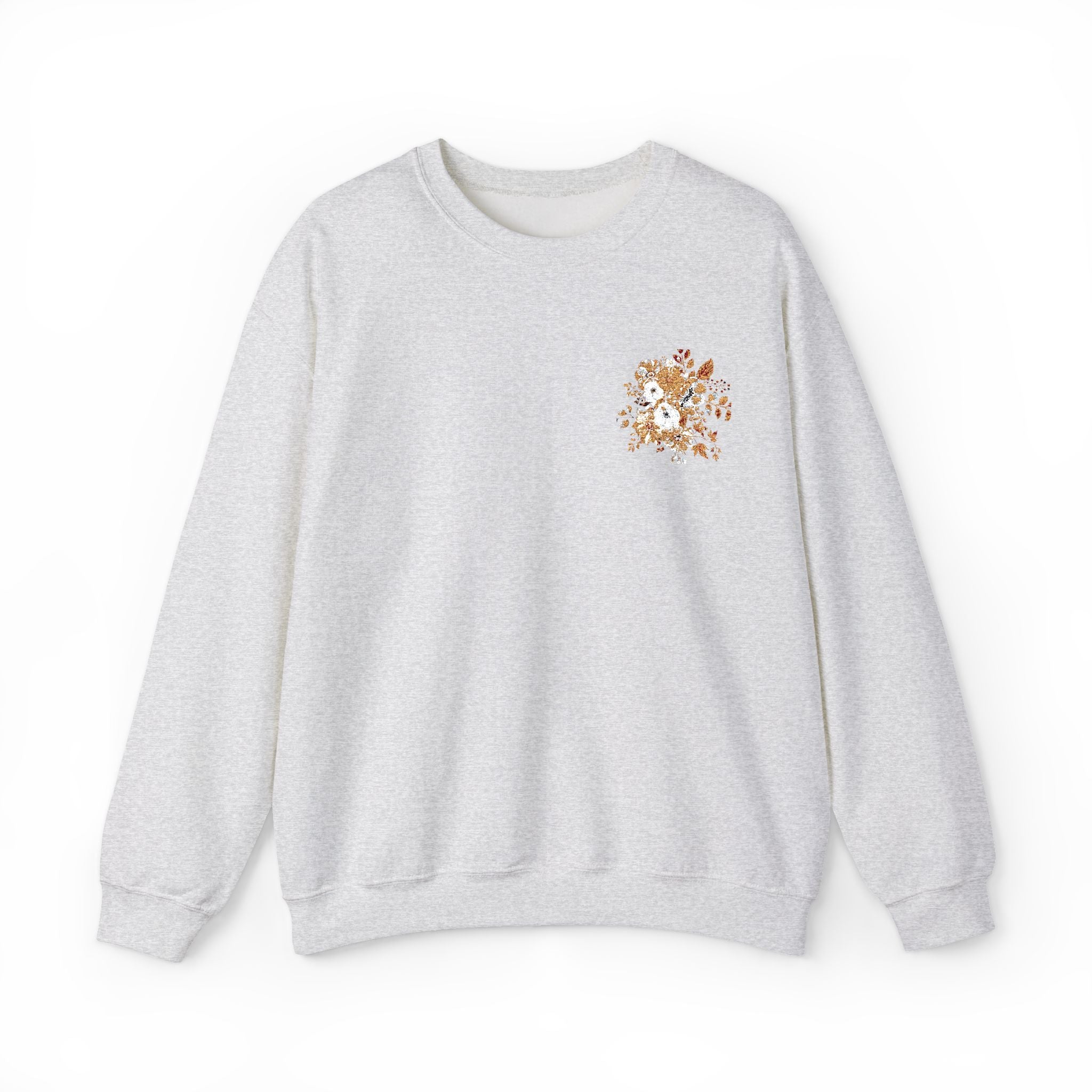 Womens Floral Embroidered Crewneck