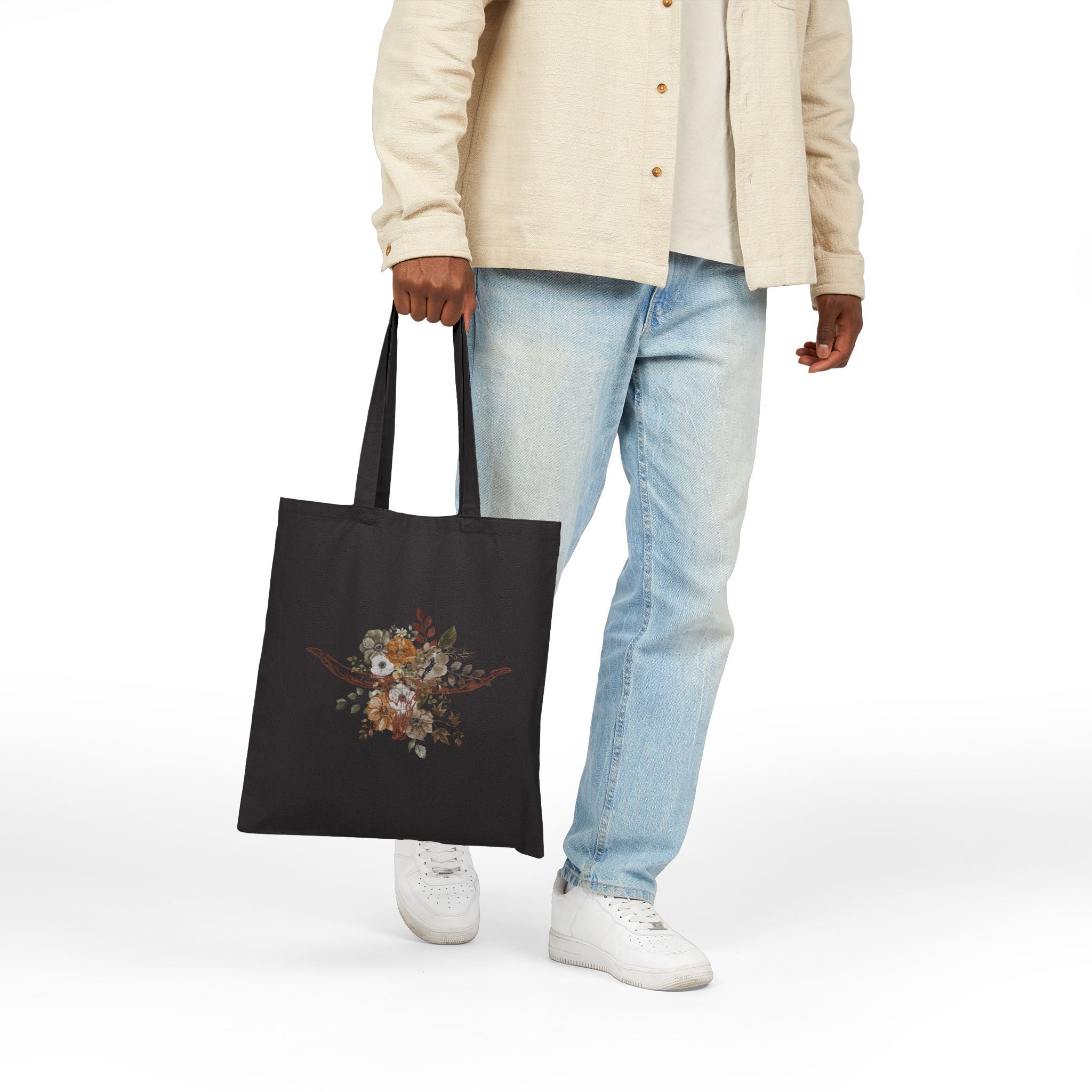Neutral Western Floral Totebag